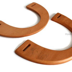 1 pair of wood bag handles honey color 18cmX12cm 7,09 inX4,72 in WH22 image 3