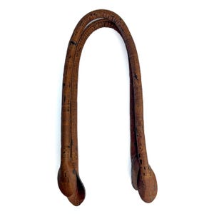 Rustic Chocolate Cork Fabric Handbag Handles: 55cm Bag Making Supplies