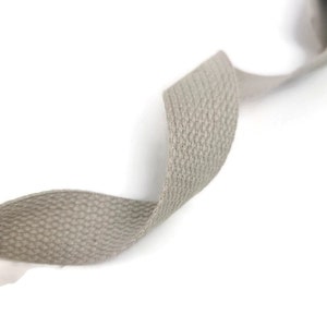 25 mm Cream White twill cotton tape by the yard, cotton ribbon(5 meters)