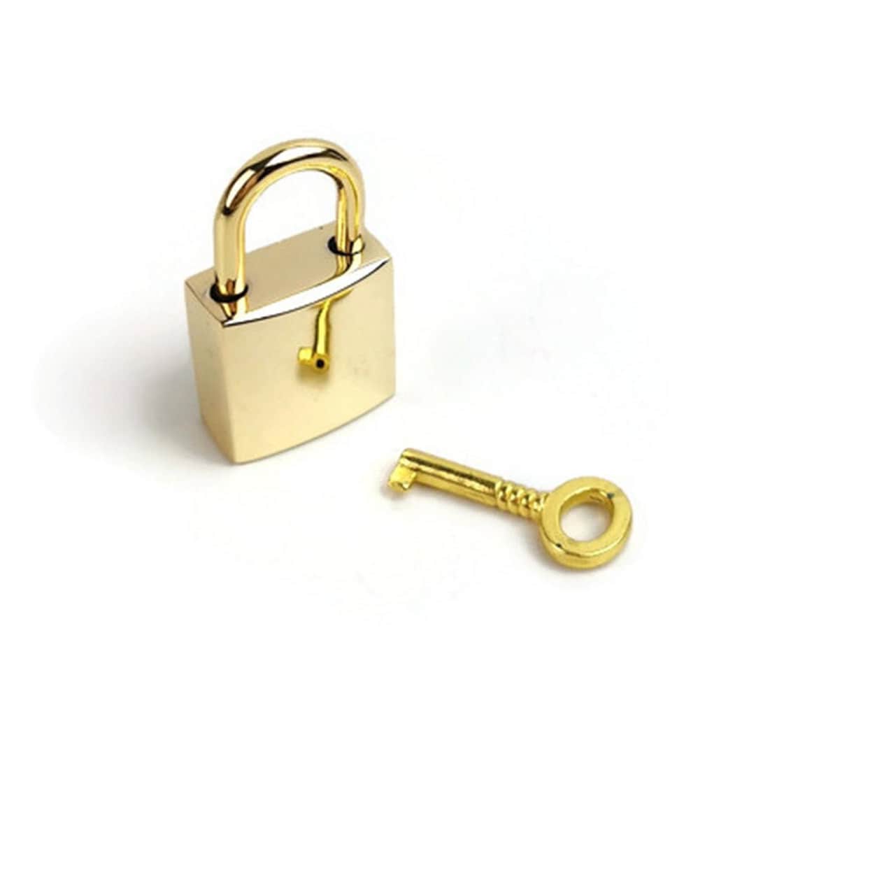 Golden Zamak Padlock With Key: Bag Designer Hardware - Etsy