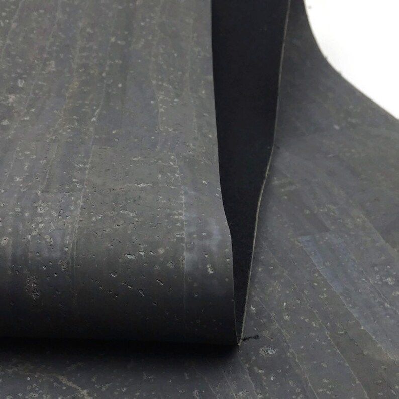 Cork Fabric 68x50cm Dark Gray Portuguese cork Leather 26.77''x19.69'', image 7