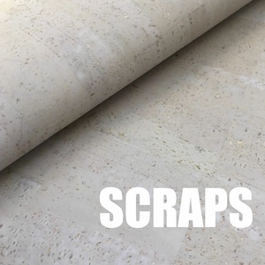scrap - Cork Fabric - Light Gray Portuguese cork Leather
