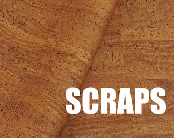 scrap Cork Fabric, Portuguese cork fabric cinnamon
