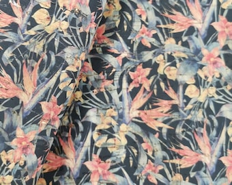 Tela de corcho portugués de 68 x 50 cm, piel de corcho Ave del Paraíso con motas doradas (125)