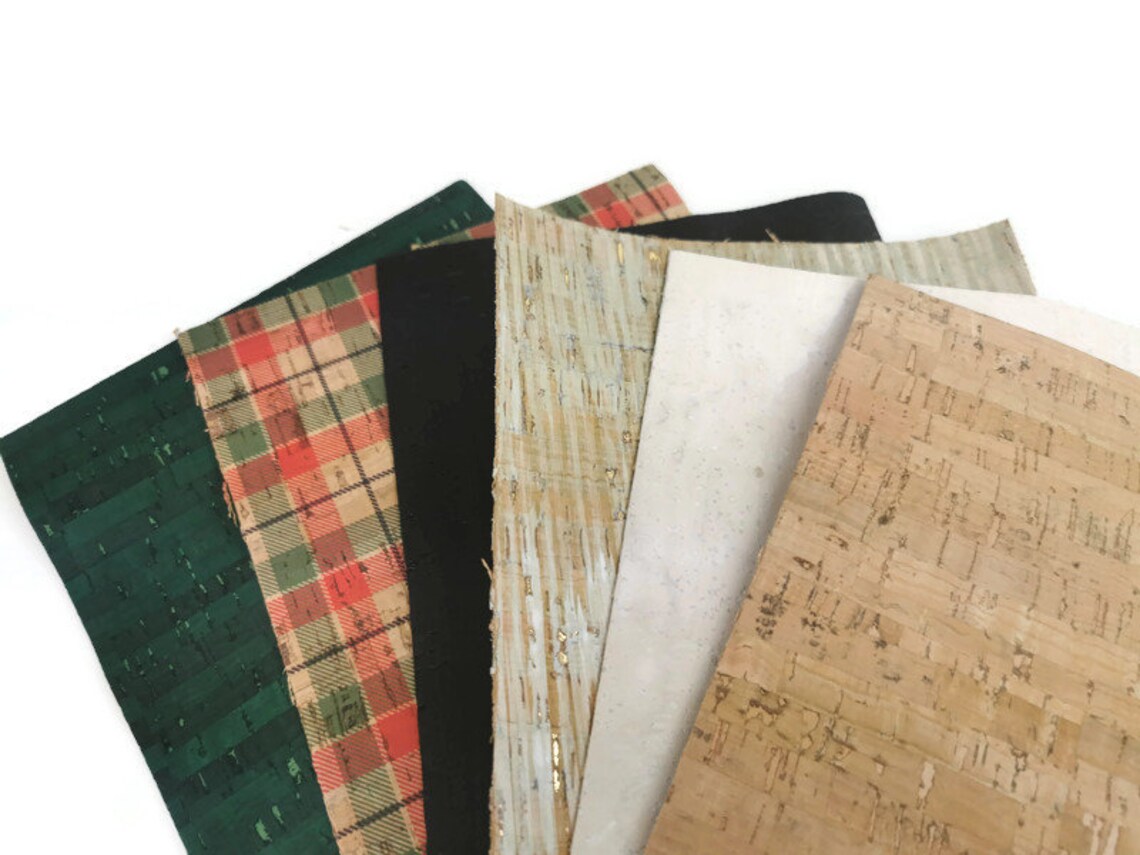 6 Cork Fabric Scrap SCRAP Cork Fabric Assortment DIY Etsy