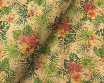 68x50cm Portuguese cork fabric, tropical cork leather / 26.77''x19.69'', (15)