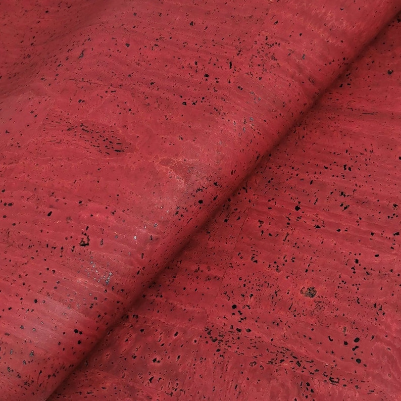 Cork Leather Portuguese Cork Fabric Bordeaux 69x50cm / Etsy