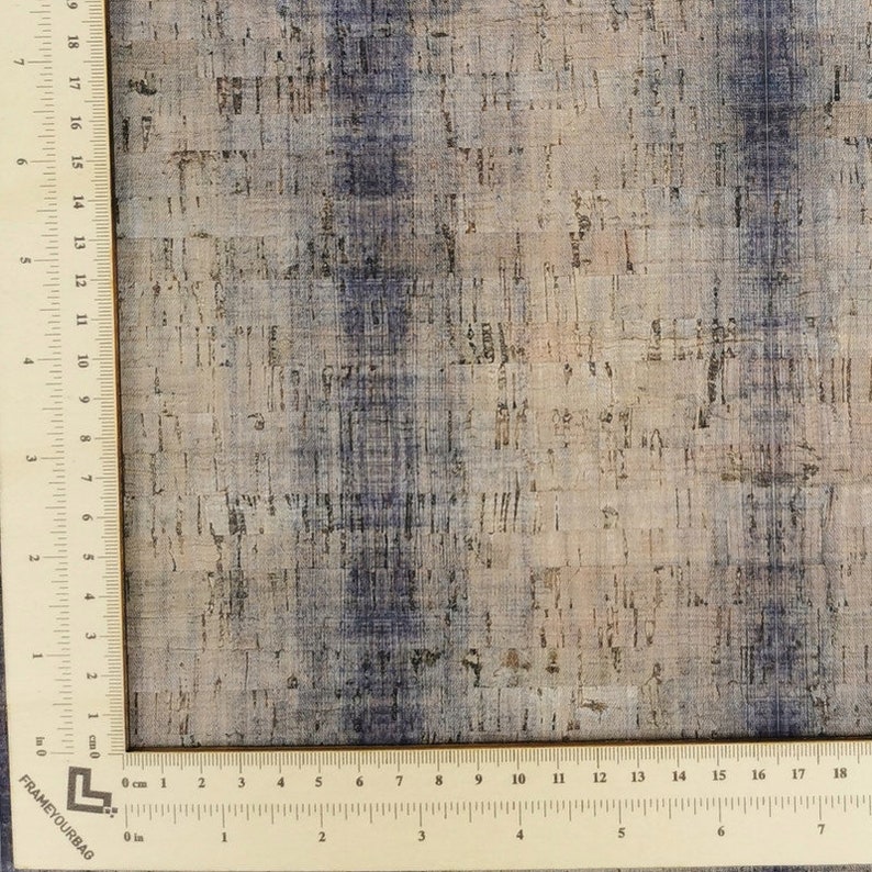 68x50cm Portuguese Cork Fabric, Washed Jeans Cork Leather / 26.77''x19 ...