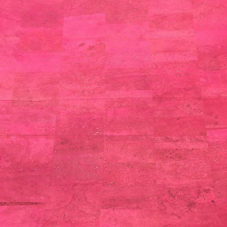 Cork Fabric Pink Fuchsia 50x68 cm Portuguese cork leather 27.50x20