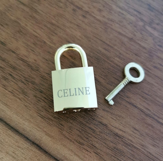 Golden Zamak Padlock With Key: Bag Designer Hardware - Etsy UK