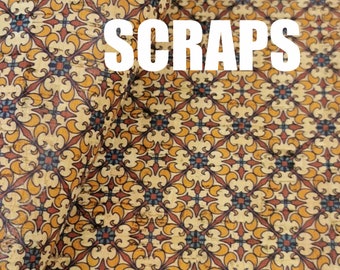 Scraps Portuguese cork fabric, Printed pattern (85)