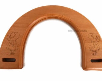 Plywood bag handles for handbag making projects perfect for sewing lovers  18cmX12cm (7,09 inX4,72 in) - WH22