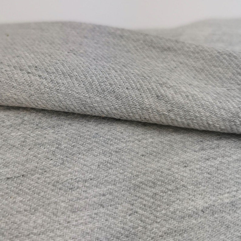 Gray Denim Fabric By the Yard Jeans Cotton Fabric Jeans | Etsy
