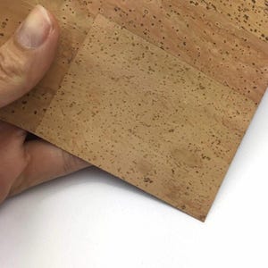 Cuero de corcho - Tejido de corcho portugués Superior natural con respaldo de PU 68 x 50 cm / 26,77''x19,69'',