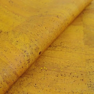 100x136cm Cork leather, green product, Portuguese cork fabric yellow