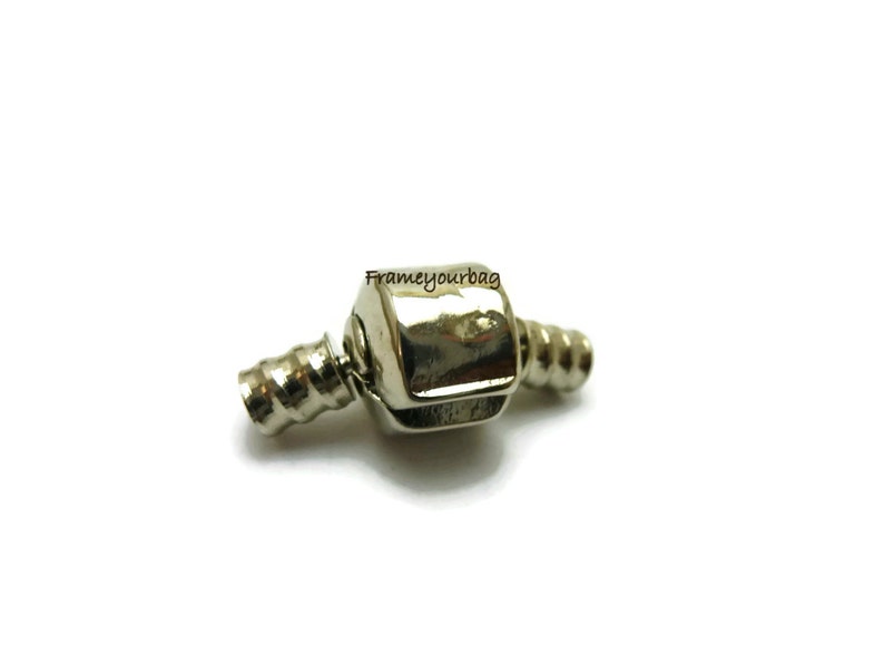 4 X Push Clasp Platinum Silver Color 3mm Holezk410 Etsy