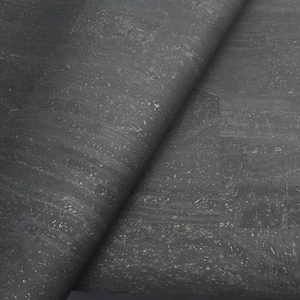Cork Fabric 68x50cm Dark Gray Portuguese cork Leather 26.77''x19.69'', image 1