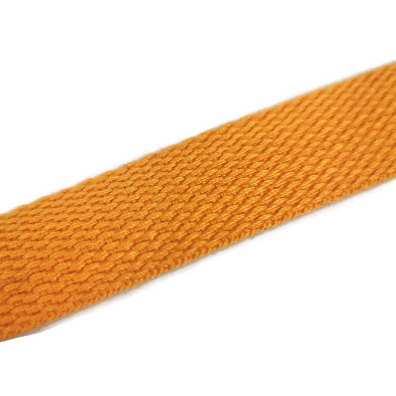 25 mm Orange twill cotton tape by the yard cotton ribbon5 | Etsy