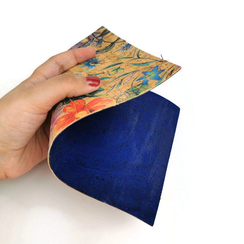 Cork 5.91''x8.66 Double Sided Cork Fabric Royal Etsy