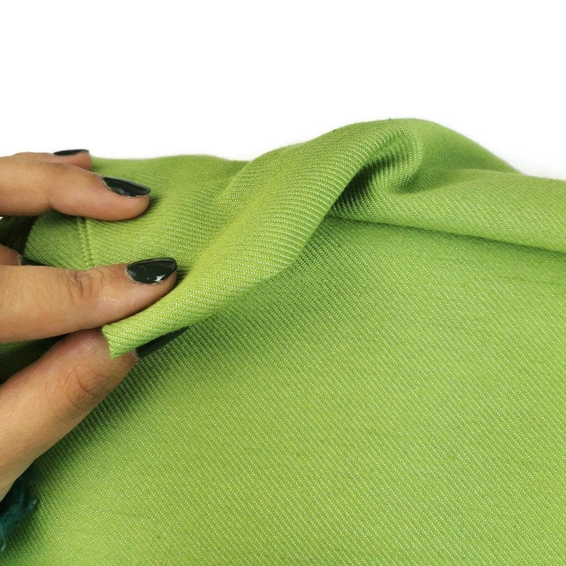 Green denim sale fabric