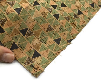 50x68 cm Portuguese cork leather, geometric cork fabric/ 26.77''x19.69'', (95)