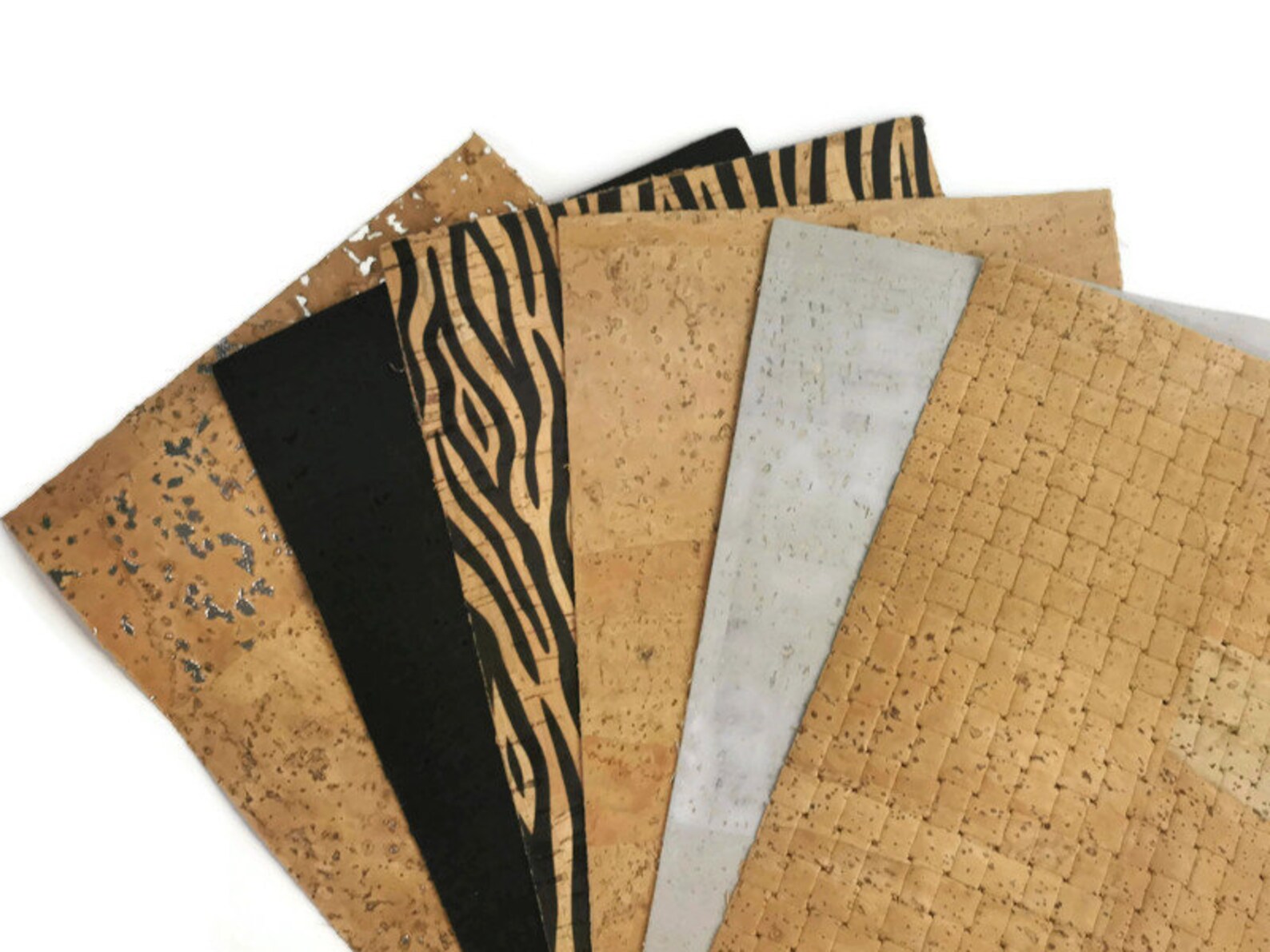 6 Cork fabric Scrap Scrap Cork Fabric Assortment DIY Etsy