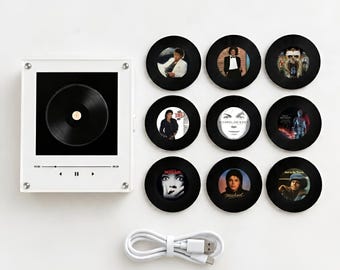 Ímã de geladeira com NFC do Michael Jackson, tema musical, presente para fãs do MJ, decoração retrô de vinil, presente para amantes da música.