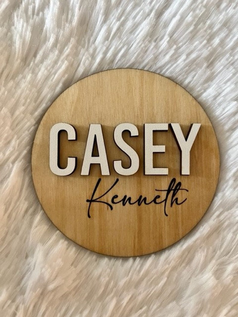 Name Plate for Baby Baby Birth Announcement Sign Wooden Baby Etsy