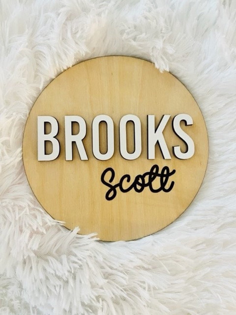 Name Plate for Baby Baby Birth Announcement Sign Wooden Baby Etsy