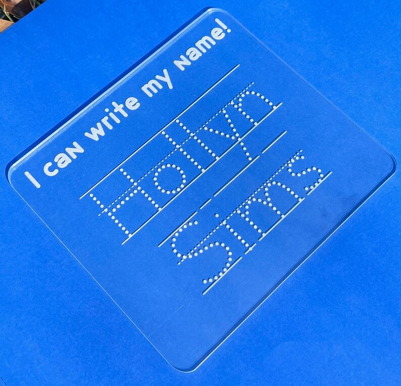 Child Tracing Board Dry Erase Name Tracing Tracing Board Etsy