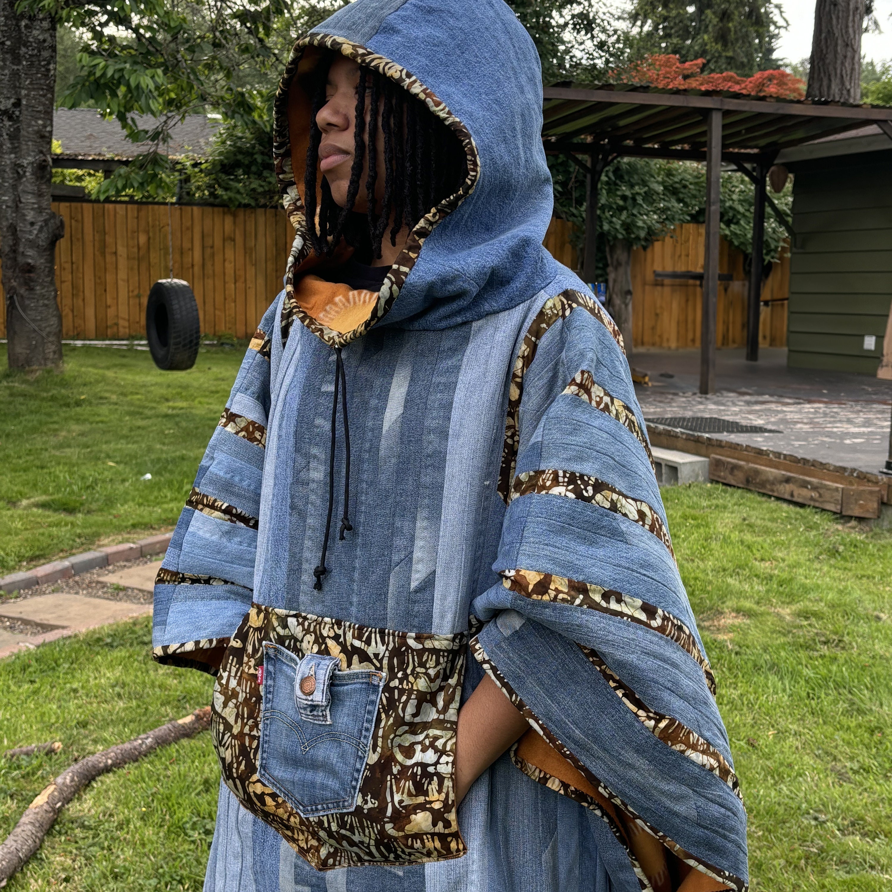 Gene Hoodie Poncho Jacket - Etsy Gene Hoodie Poncho Jacket - Etsy