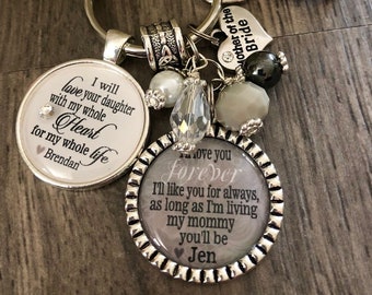 Mother of the bride gift * I'll love you forever * I will love your daughter with my whole heart * gift from bride and son in law * custom