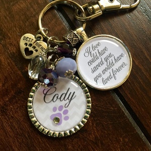 PERSONALIZED SYMPATHY KEYCHAIN, loss of a pet, gift, dog, cat, If love could have saved you, you would have lived forever remembrance