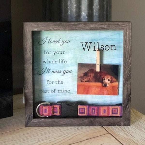 Custom loss of pet gift PERSONALIZED ~ I loved you for your whole life I'll miss you for the rest of mine quote ~ Collar memory box ~ cat