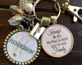 Future DAUGHTER in LAW GIFT, personalized bride to be We are thrilled to have you in our family wedding white rememberance wedding shower