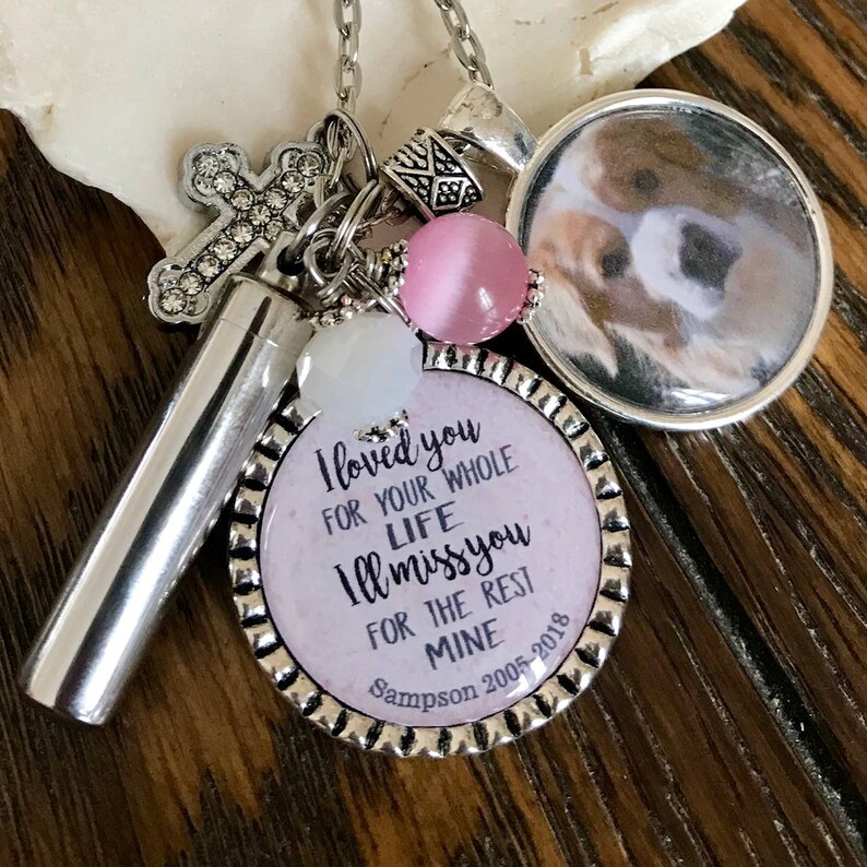Pet Memorial Necklace Urn Jewelry Cremation Jewelry Ash Etsy