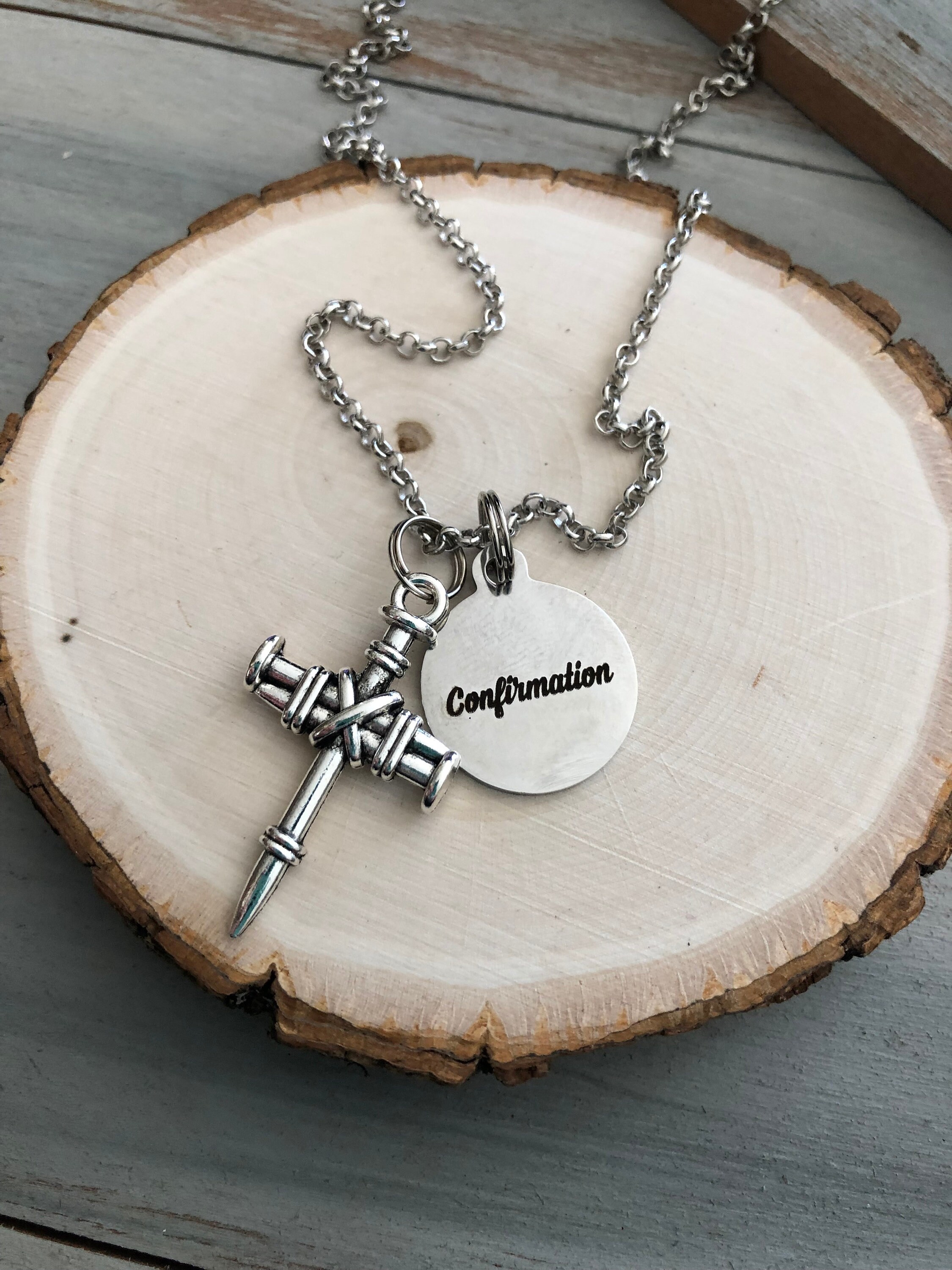 Confirmation Gift Confirmation Necklace For Teen Boy Silver - Etsy Sweden