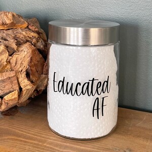 Eat Sleep Study Repeat - Funny Gift for college student - nursing student - treat jar - exam care package - unisex gift - Exam - high school image 4