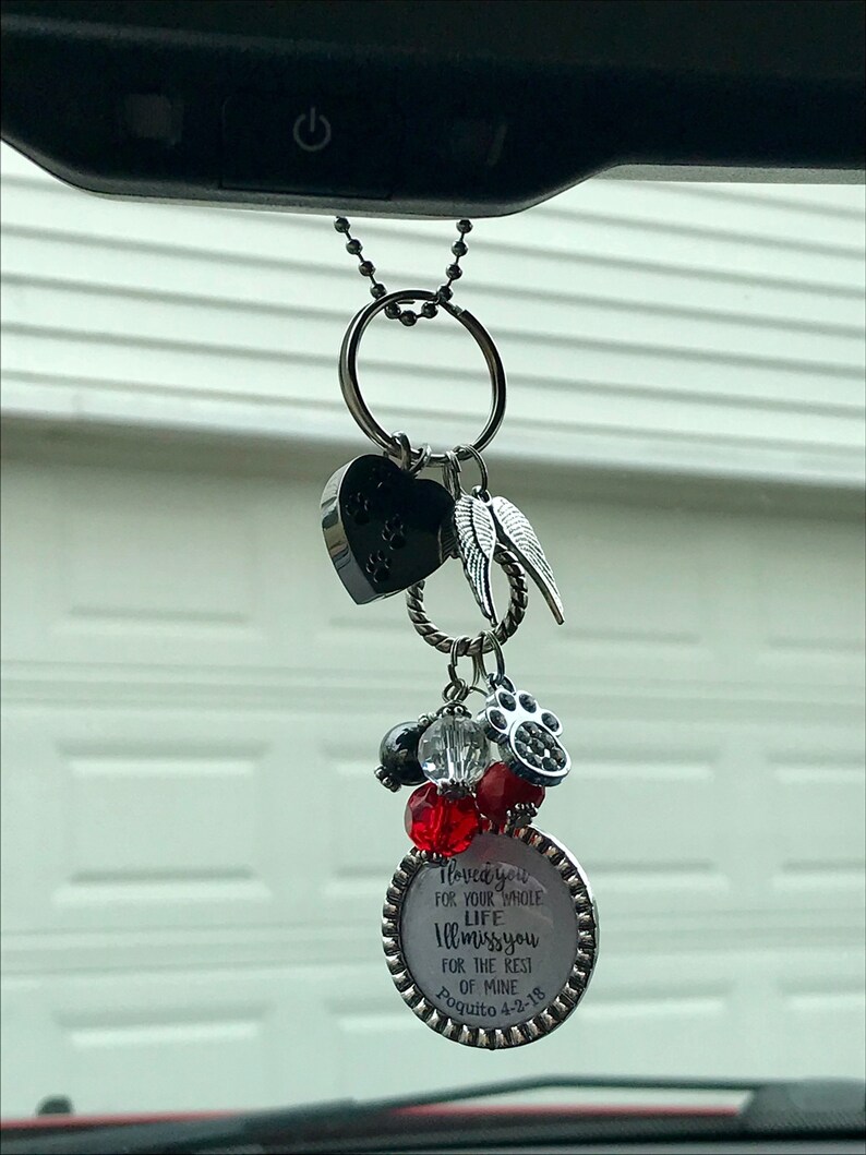 Memorial Rear View Mirror Charm Sometimes I Look up and Say Etsy