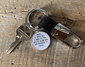 Personalized Veterinarian Keychain, Pet Loss Gift, Vet Tech keychain