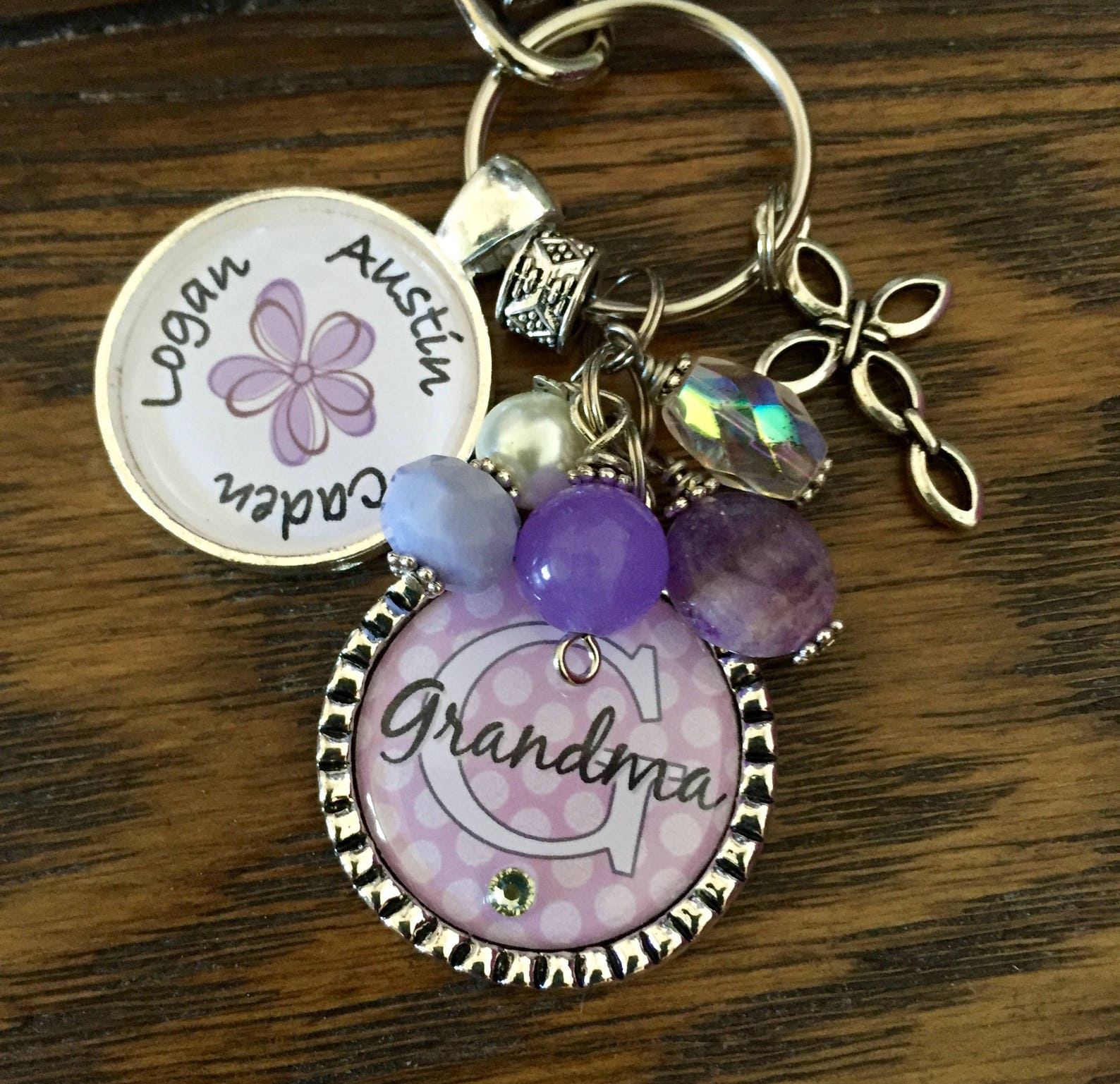 Personalized Nana Keychain Childrens Name Nana Mother Gift Etsy