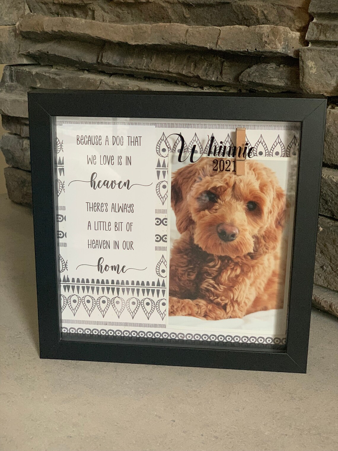 Personalized PHOTO Pet Memorial Box Pet Collar Shadow Box Etsy