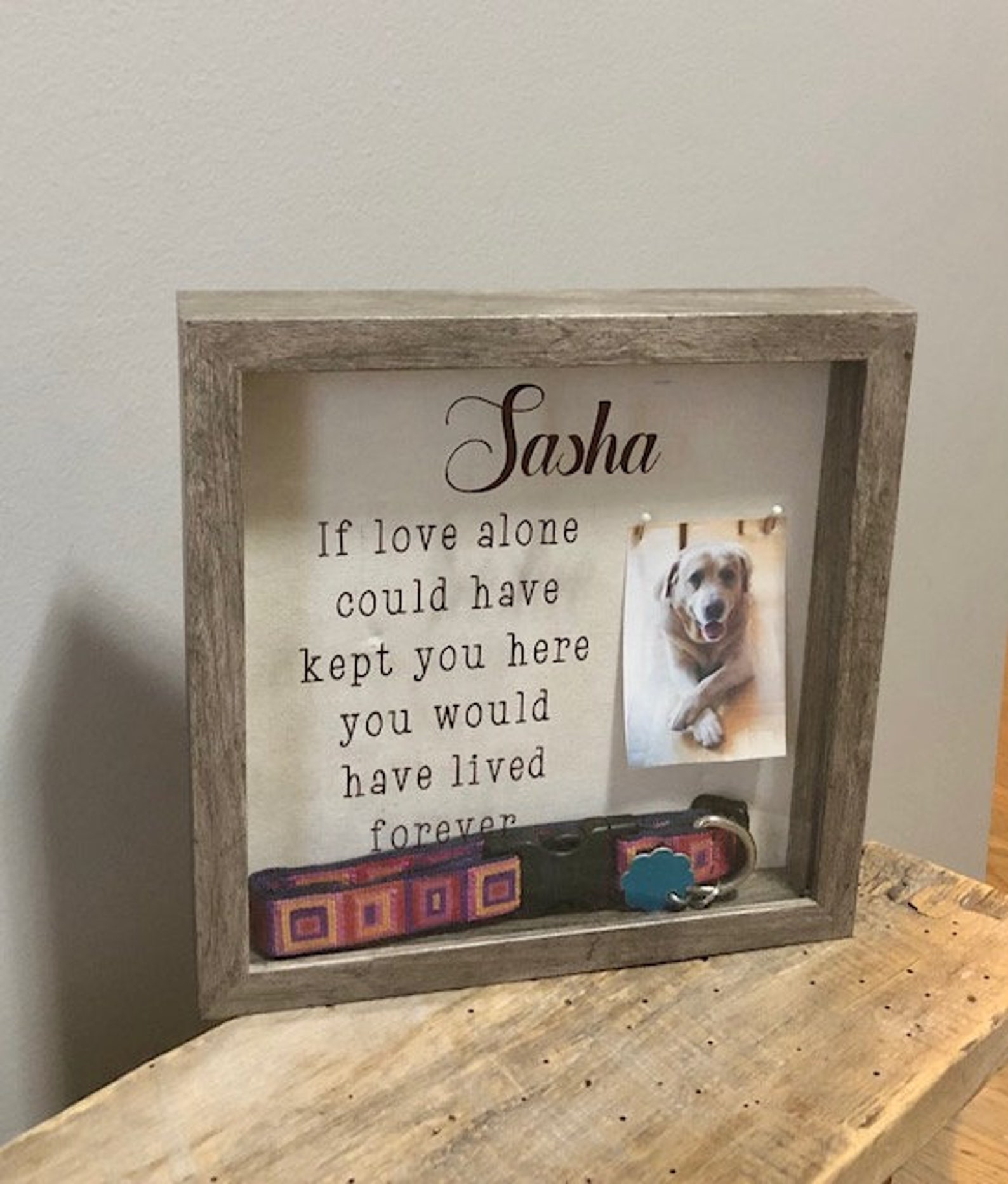 Personalized Pet Memorial Shadow Box 9 X 9 Sympathy Box for Etsy