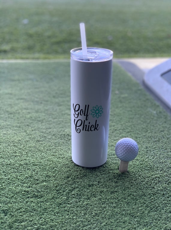 Personalized Golf Chick Stainless Steel Tumbler, Golf Chick Cup