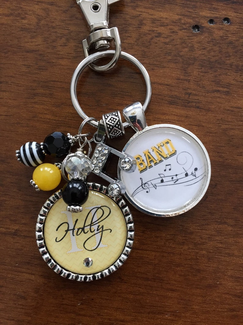 MARCHING BAND GIFT Keychain With Music Notes and Personalized Etsy