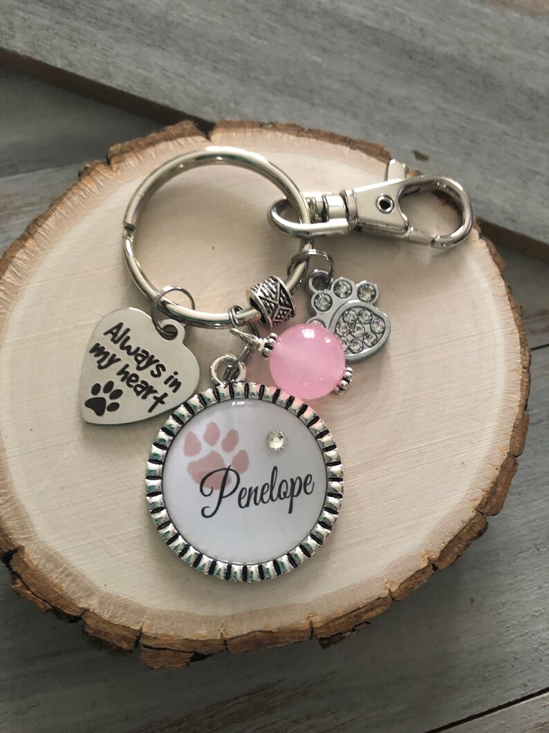 Pet memorial keychain Personalized loss of pet gift Custom Etsy