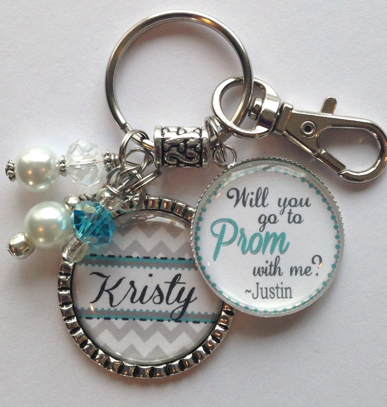Prom Gift Personalized Keychain will You Go to the Prom Etsy