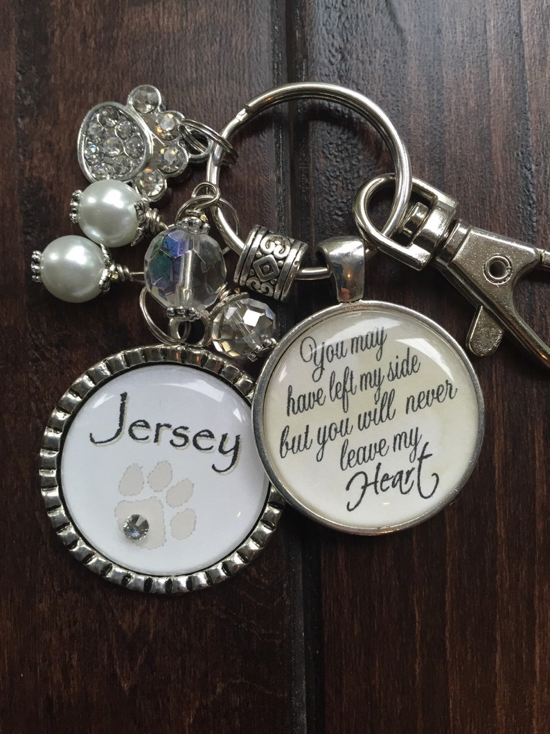 PERSONALIZED SYMPATHY KEYCHAIN loss of a pet gift dog cat