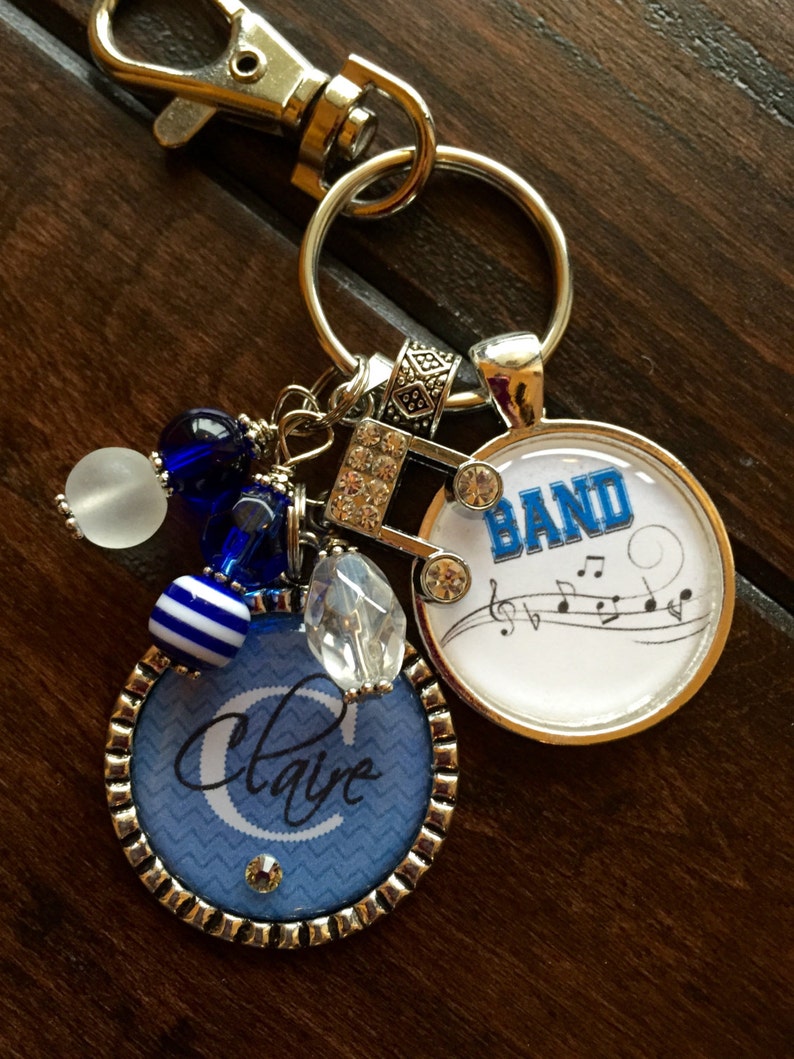 MARCHING BAND GIFT Keychain With Music Notes and Personalized Etsy