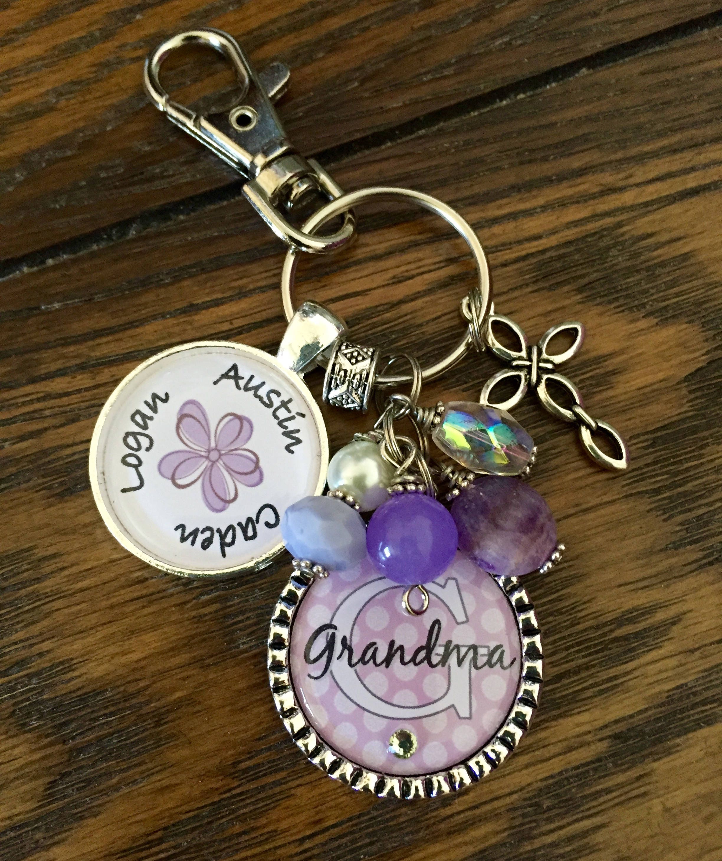 Personalized Nana keychain childrens name nana mother gift Etsy